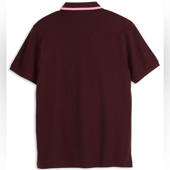 NWT Scotch & Soda Amsterdam Men’s Pique Wine Polo Shirt L - Picture 2 of 9